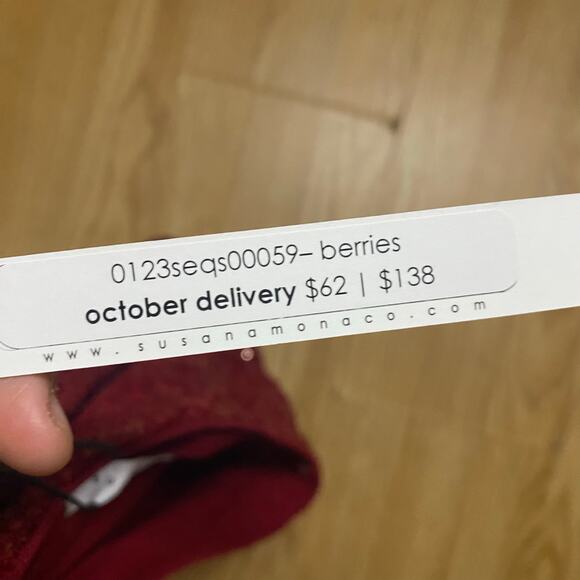 Susana Monaco Red Sequined Sparkly Mini Pencil Skirt Medium Party NWT - Picture 5 of 7